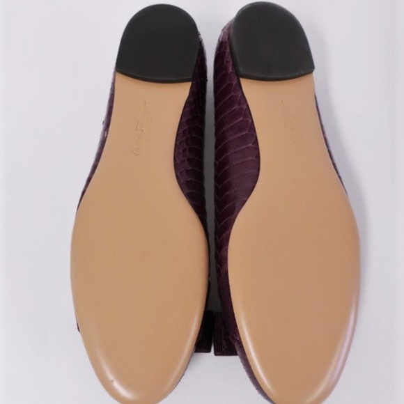 Salvatore Ferragamo Varina Bow Ballet Flat Snake - Picture 8 of 8